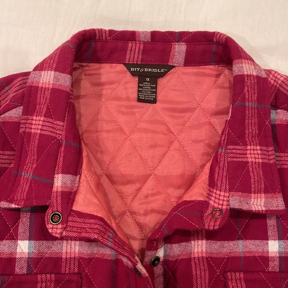 NWOT Bit & Bridle Quilted Flannel Lined Shirt Jacket - Picture 5 of 7